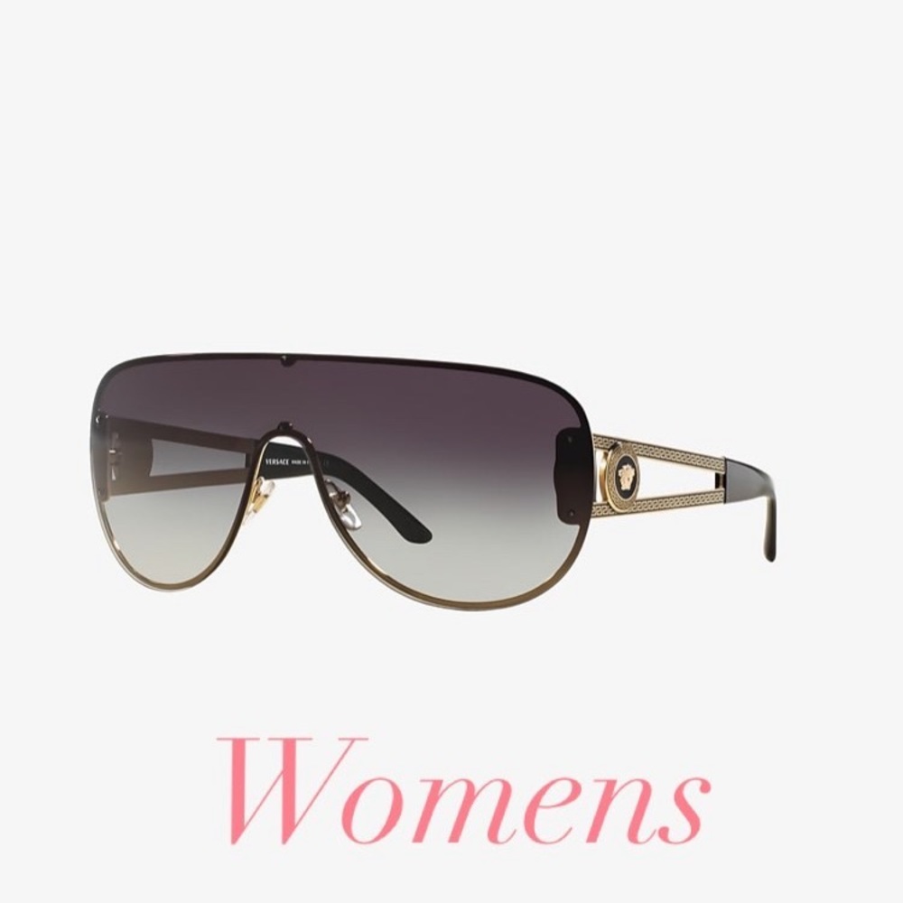 New woman’s black with gold Versace sunglasses